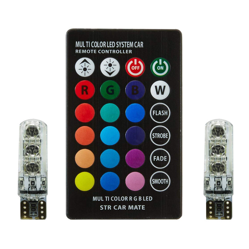 چراغ سکن خودرو مدل T10 RGB ریموت دار (3)